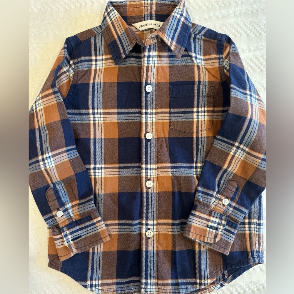 Janie & Jack extra soft flannel shirt 3T